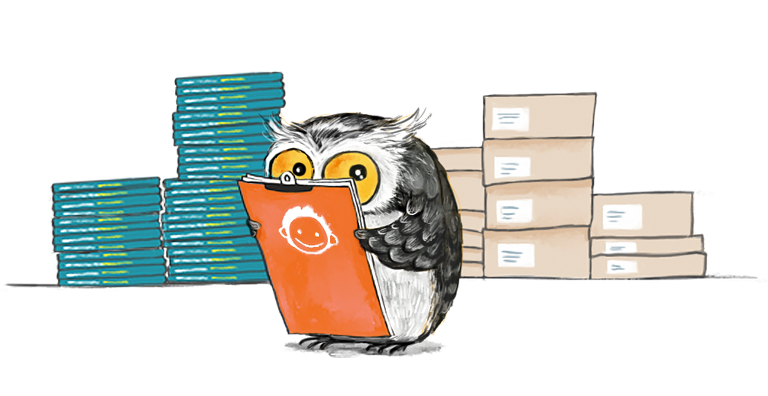 Frau Eule bei der Arbeit