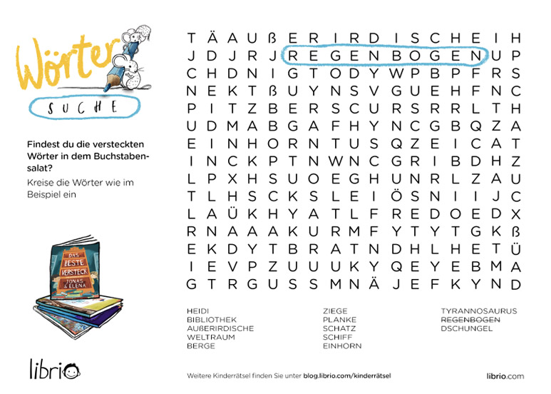 Rätsel für Kinder zum ausdrucken - Librio Blog