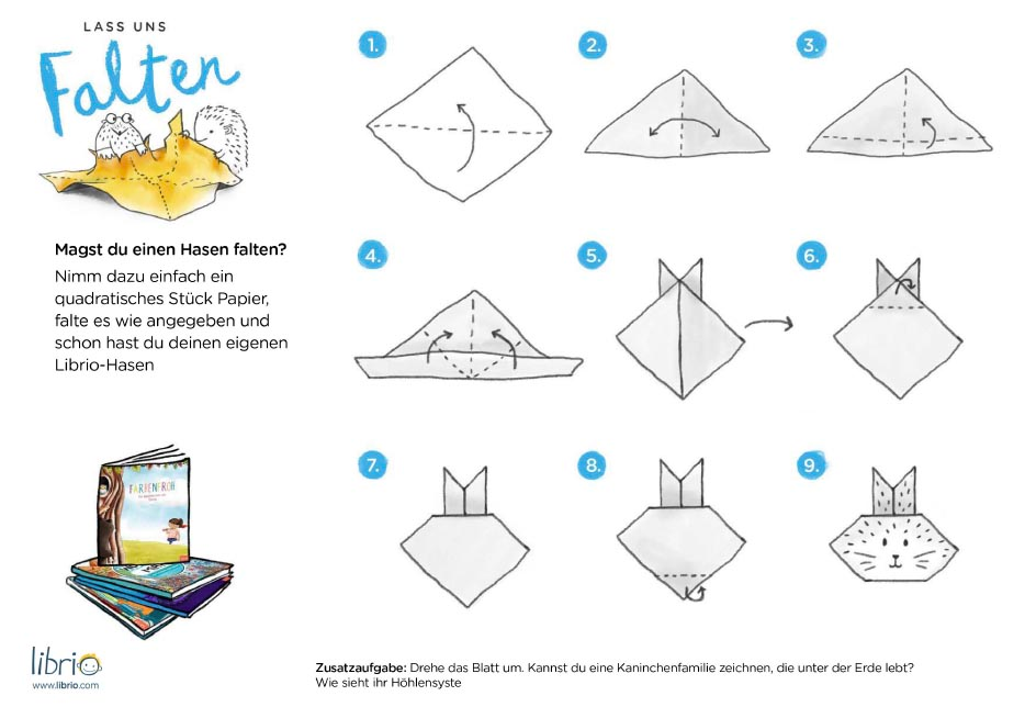 Activity Sheets für Kinder: Anleitung zum Hasenfalten