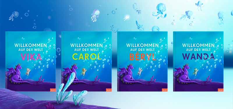 Glückwünsche zur Geburt - in der Widmung eines personalisierten Bilderbuches