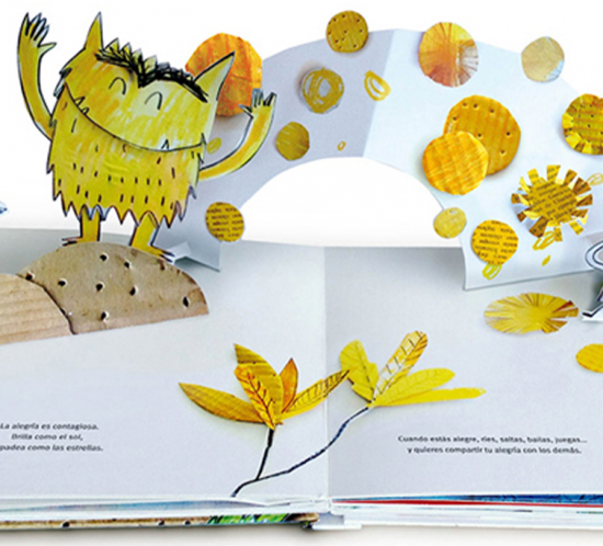 Eine Seite aus dem Buch "Farbengfroh" zum Thema Freude