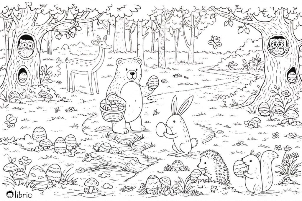 Easter Colouring Image