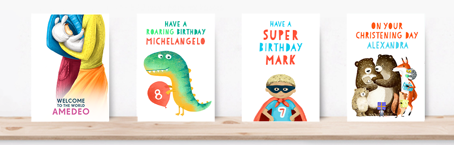 Selection of our new gift cards