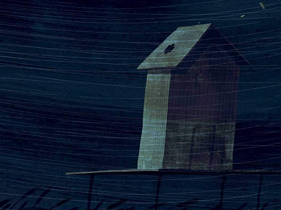 Una tormenta fuerte en la noche