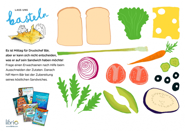 Neue Bastelideen: Zutaten für ein Sandwich