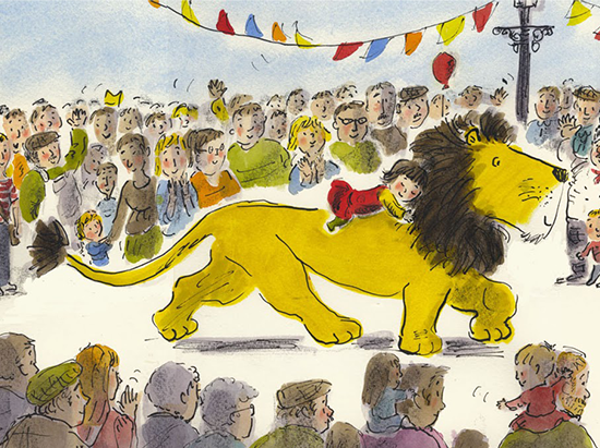 Paula und der Löwe gehen in die Stadt