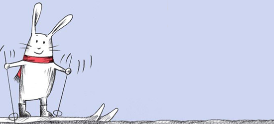 Bunny con esquíes