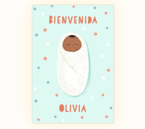 Karte zur Geburt Spanisch