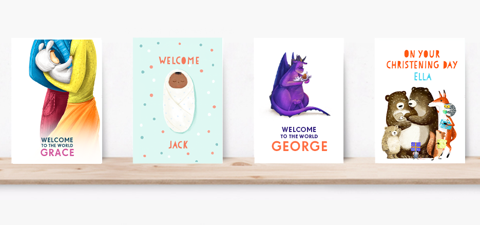 Baby and new parent greeting card selection