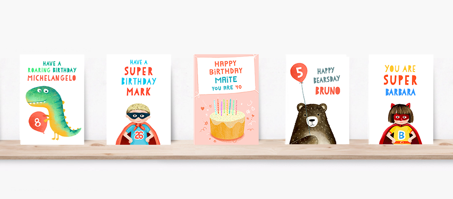 Selection of Librio birthday cards