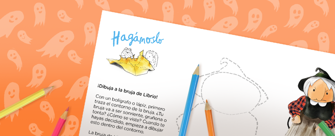 Instrucciones para dibujar a la bruja de Librio