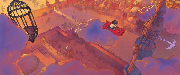 Imagina - El protagonista en una alfombra voladora