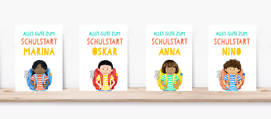 Sprüche zur Einschulung: Personalisierte Grußkarten