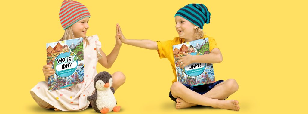 Kinderzimmer Deko: Ein Pinguin passend zum personalisierten Wimmelbuch von Librio