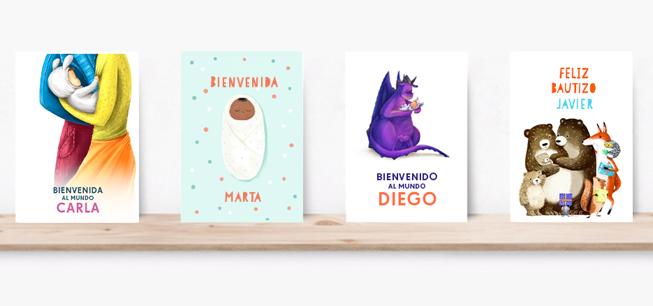 Tarjetas personalizadas para bebés