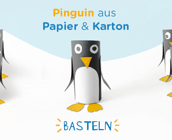Kinderzimmer Deko: DIY Pinguin aus Papier und Karton