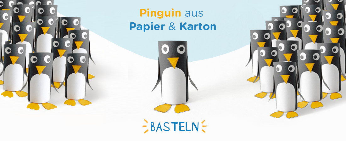 Kinderzimmer Deko: DIY Pinguin aus Papier und Karton