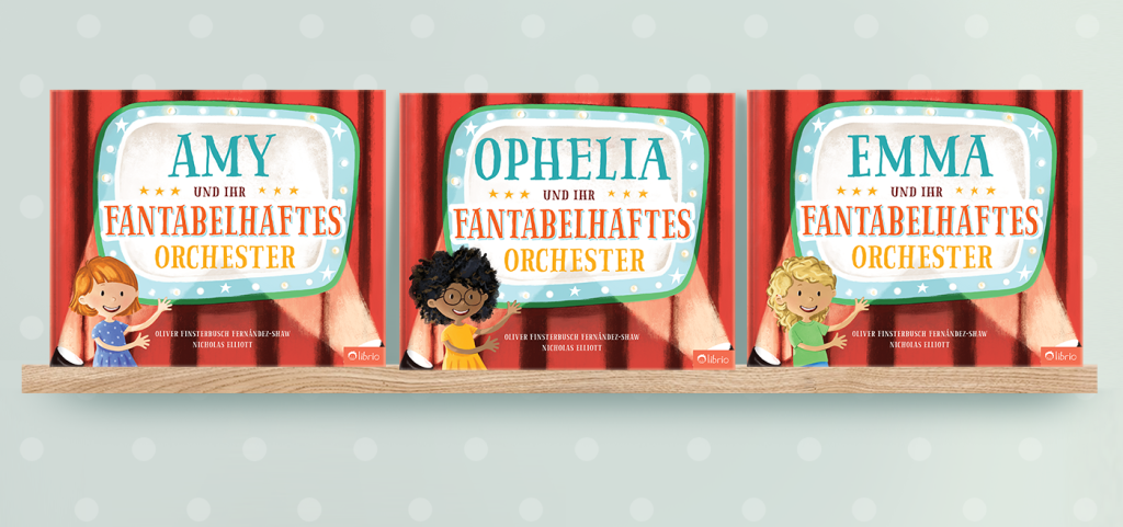 Schöne Mädchennamen auf den Buchcovern der personalisierten Bilderbücher von Librio