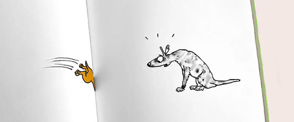 Un perrito desapareciendo