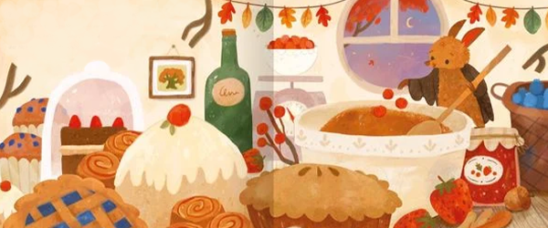 El pequeño murciélago horneando bizcochos