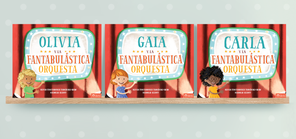 Portadas de Mi fantabulástica orquesta con nombres de niñas