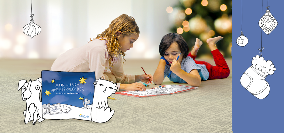 Adventskalender für Mädchen und Jungs: Zwei Kinder lösen die Rätsel