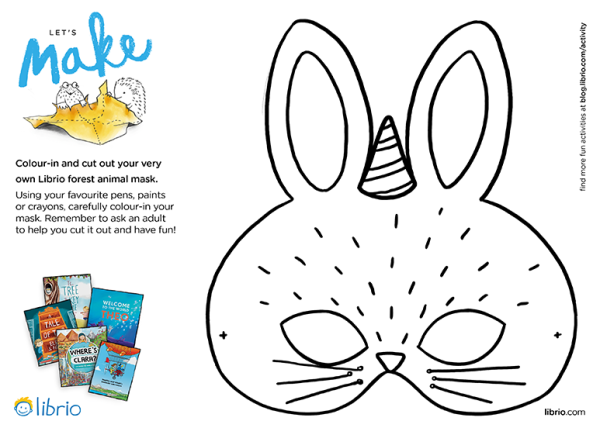 Easter Bunny mask - crafting, print at home