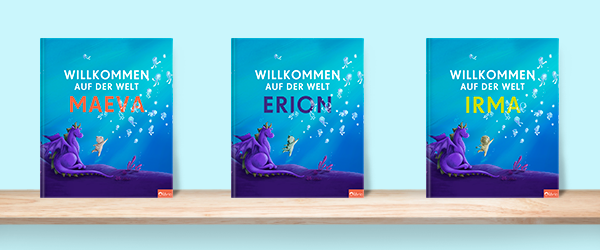 Seltene Vornamen: Personalisierte Baby-Bücher mit Mädchen- und Jungennamen