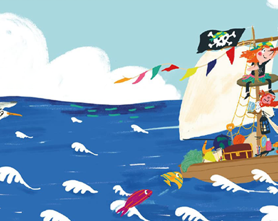 Daniela la Pirata en su barco