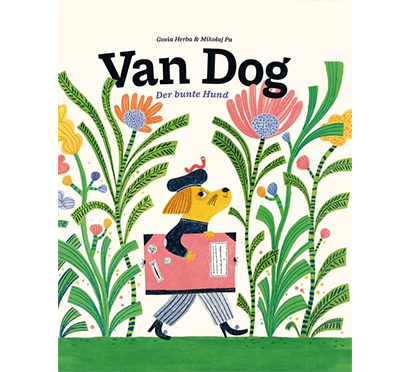 Buchcover mit Van Dog, der auf dem Weg ins Grüne ist.
