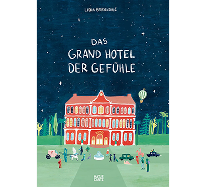 Das Grand Hotel der Gefühle: Buchcover mit dem roten Hotel