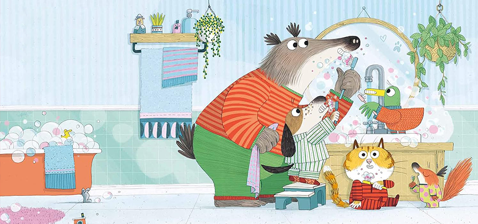 El cuento de buenas noches más corto de la historia. Los animales se preparan para ir a la cama