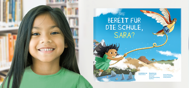 Die Inspiration für unseren Stundenplan: Bereit für die Schule (Mädchen und Buchcover)