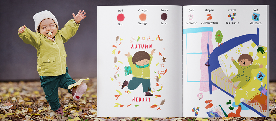 My 100 Words and a kid dancing in the leaves