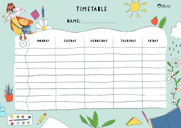 Colored timetable