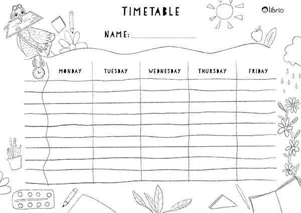 Black and White timetable