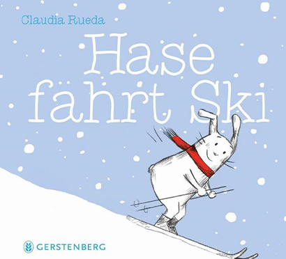 Bilderbuch Winter: Buchcover Hase fährt Ski