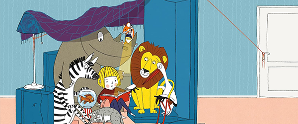 Todos los animales reunidos en torno a un cuento