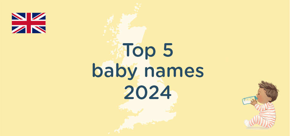 the top 5 baby names in the UK 2024