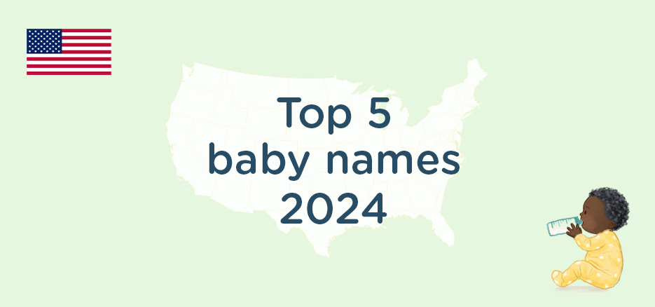 The top 5 baby names in the US 2024