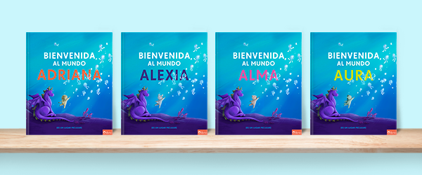 Estantería con libros con nombres que empiezan por A