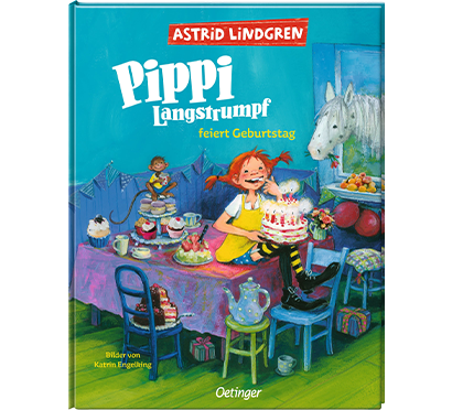 Buchcover: Pippi Langstrumpf feiert Geburtstag