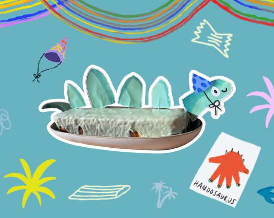 Dino-Kuchen für eine Dino-Party
