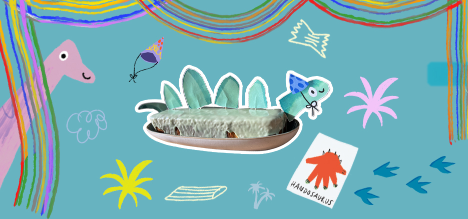 Dino-Kuchen für eine Dino-Party